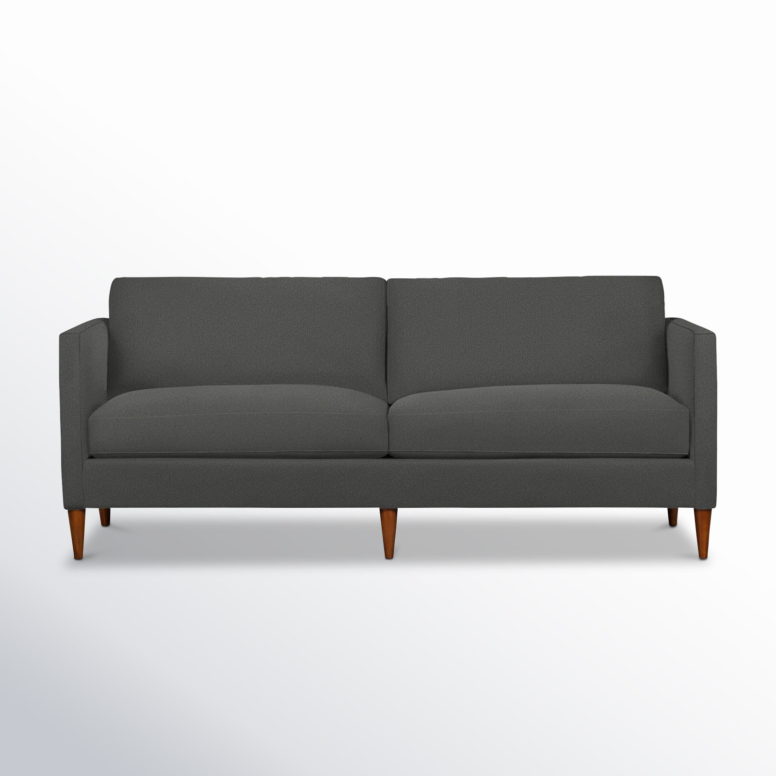 Clifford 87" Upholstered Custom Sofa, Davis Smoke Bouclé