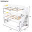 Twin Size Triple Bunk Bed With Storage Staircase - White & Separate Style Option Space