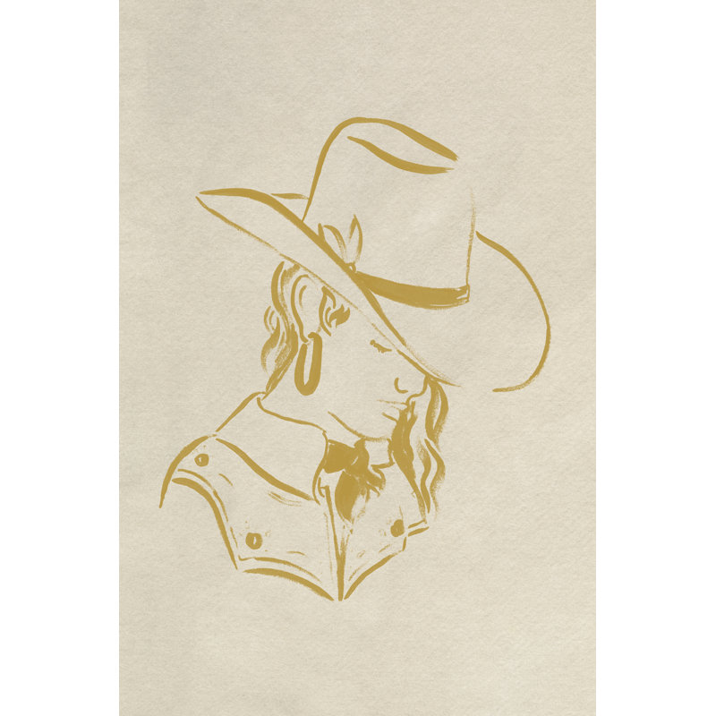 Tandie Cowgirl Cameo II by June Erica Vess - Wrapped Canvas Print, 46 cm H x 30 cm W