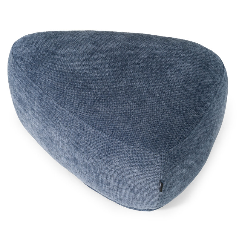 Kartikeya Upholstered Ottoman, Blue 100% Polyester