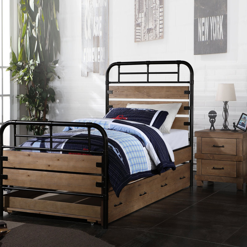 2 table de chevet en chêne antique - crée un espace de chambre serein pour ajouter un charme rustique au décor