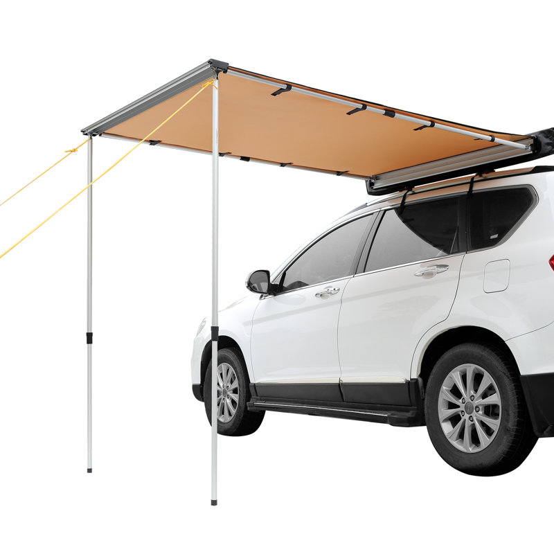 VEVOR 4.6x6.6ft Beige Polyester Retractable Vehicle Awning