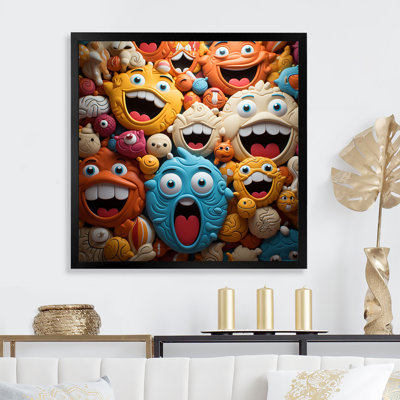 «Chuckling Cookie Char Personnages I», reproduction d'art abstrait_105734