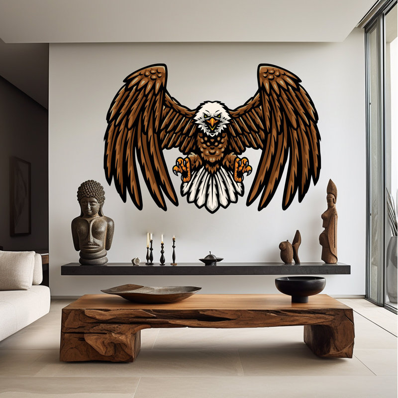 Bald eagle USA wall decal, 20" H x 15" W