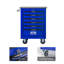 Chariot à outils multi-usages 6 tiroirs avec rouleau en métal pour atelier de garage - atelier de réparation d'entrepôt - avec auvent en acier inoxydable-498493471