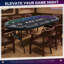 Table de poker 84 po 84 po pour 10 joueurs, table Texas Hold’em pliable avec accoudoirs rembourrés et porte-gobelets