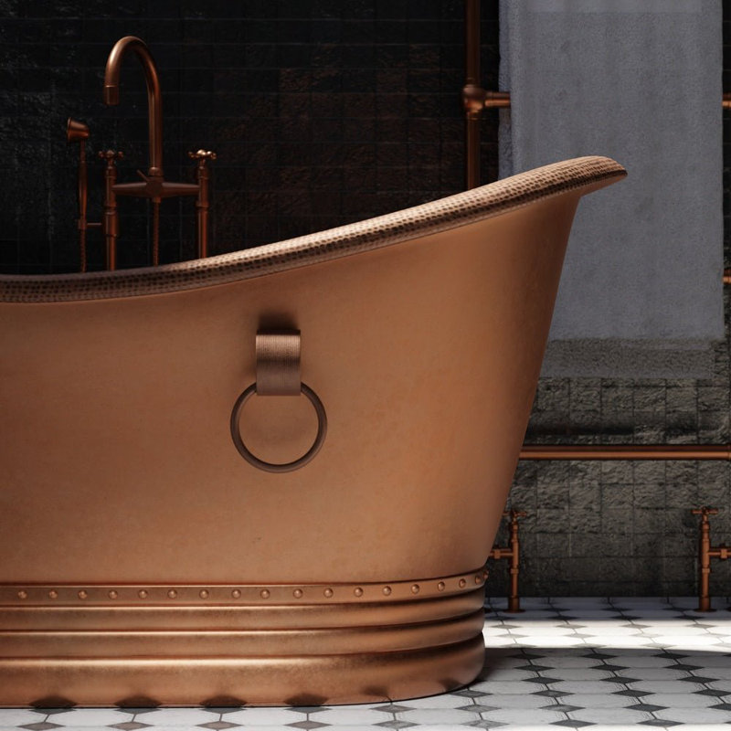 1750mm x 780mm Freestanding Copper Bathtub