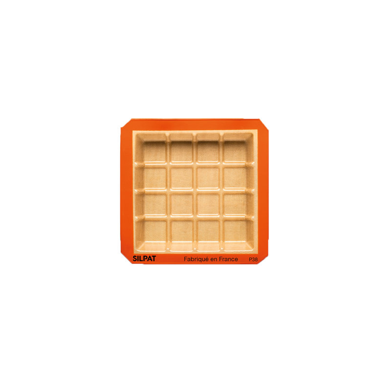 Silicone Non-stick Square Baking Mold with 16 Portions