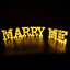 8,7 po de hauteur avec DEL Marry ME