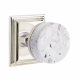 Terrazzo Round Knob with Square Rosette