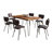 Gordonsville 6 - Person Solid Wood Top Four Leg Dining Set-91376996-91376992