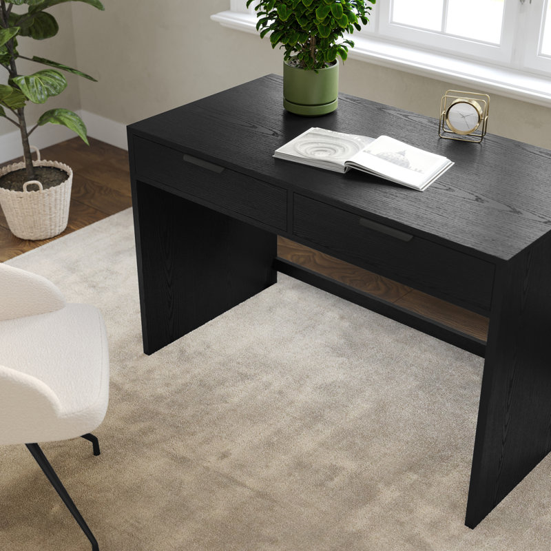 Martha Stewart Kayden Home Office Modular Desk With 2 Drawers, Black