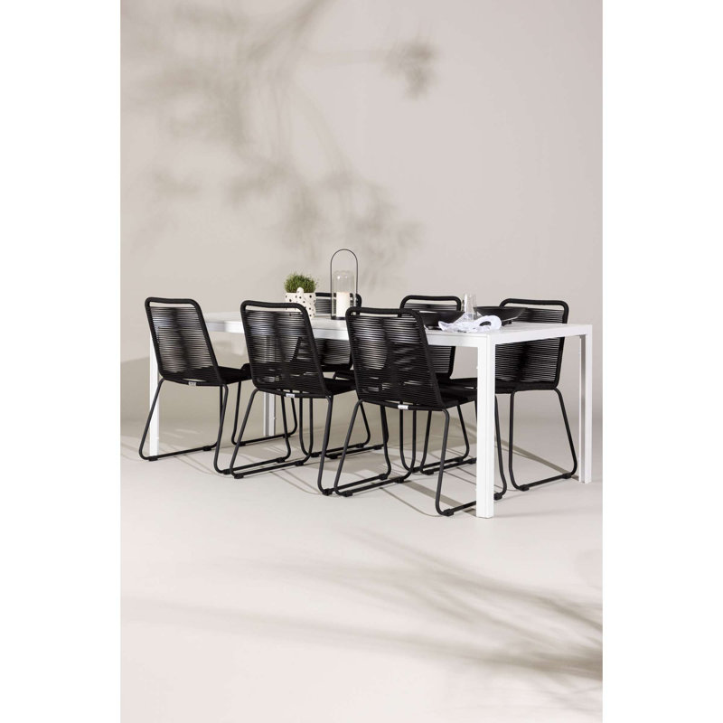 Claudius 6 - Person Patio Dining Set with Rectangular Table