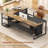 71" L-Shaped Executive Desk with Mobile File Cabinet and Power Outlets-98478120