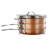 Gotham Steel Stackable Space Saving 5 Piece Copper Nonstick Cookware Set