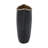 Decorative Oval Vase, Live Edge Curved Gold Rim, Black Aluminum 10 Inch