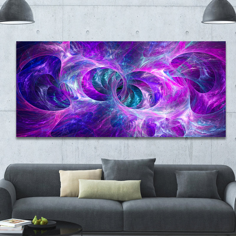 «Snow Purple Fractal», impression sur toile tendue, H 28 po x l 60 po x P 1,5 po