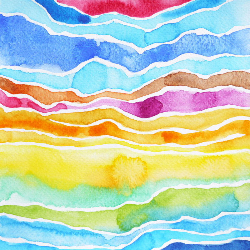 Watercolour Painting by Benjavisa - Wrapped Canvas Print, 76cm H x 76cm W x 3.8cm D
