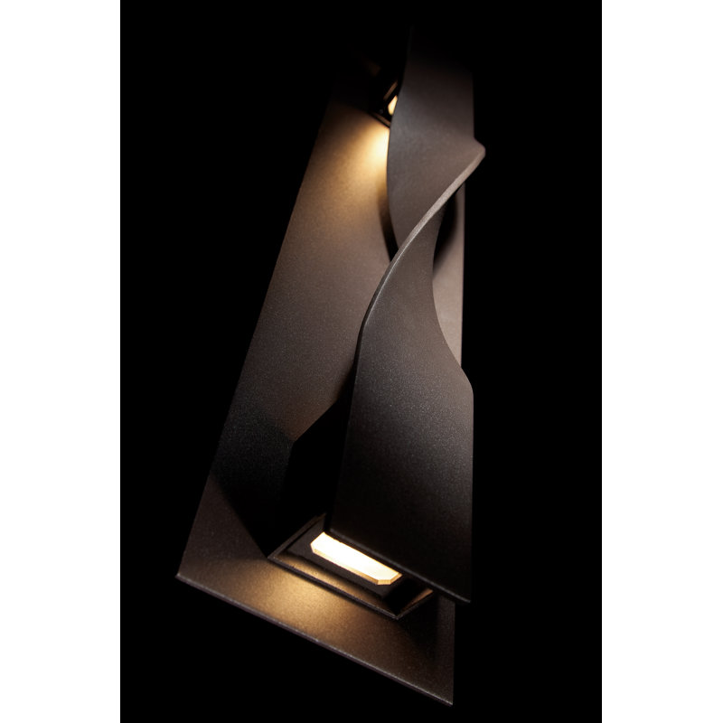 Twist Bronze 2 - Bulb 20" H Hardwired Outdoor Flush Mount, Bronze