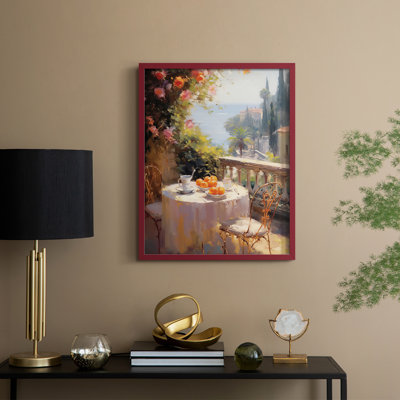 Reproduction encadrée FLORAL Series DCCLII - bois massif