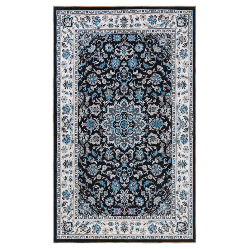 Daintry Washable Oriental Indoor / Outdoor Rug, Rectangle 3' x 5'