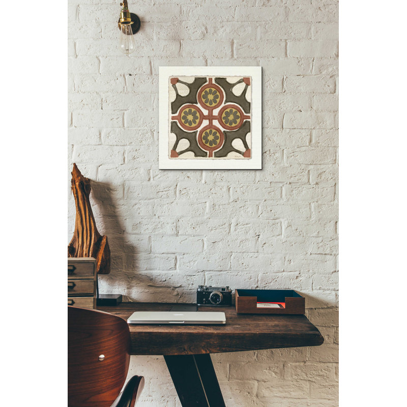 «Moroccan Tile Pattern II» par Stellar Design Studio, art mural en verre acrylique, H 12 po x l 12 po x P 0,13 po