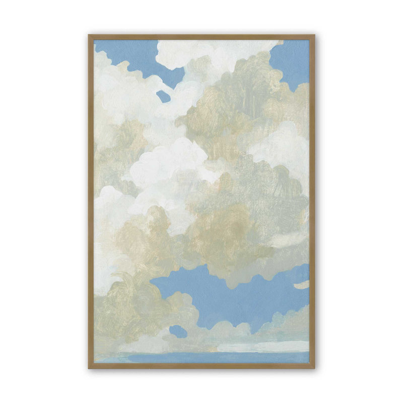 Calm Clouds in the Breeze II, Open Corner Framed, Brushed Gold, 21.25" H x 17.25" W