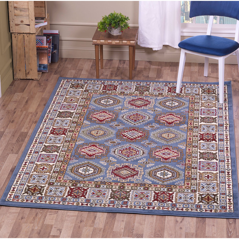 Tapis bleu Wisconsin, Rectangle 4 pi 7 po x 6 pi 7 po