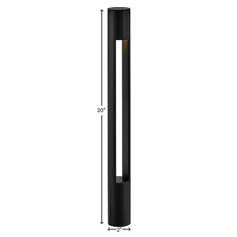 Hinkley Atlantis Path Light Bollard, 20" H x 2" W x 2" D