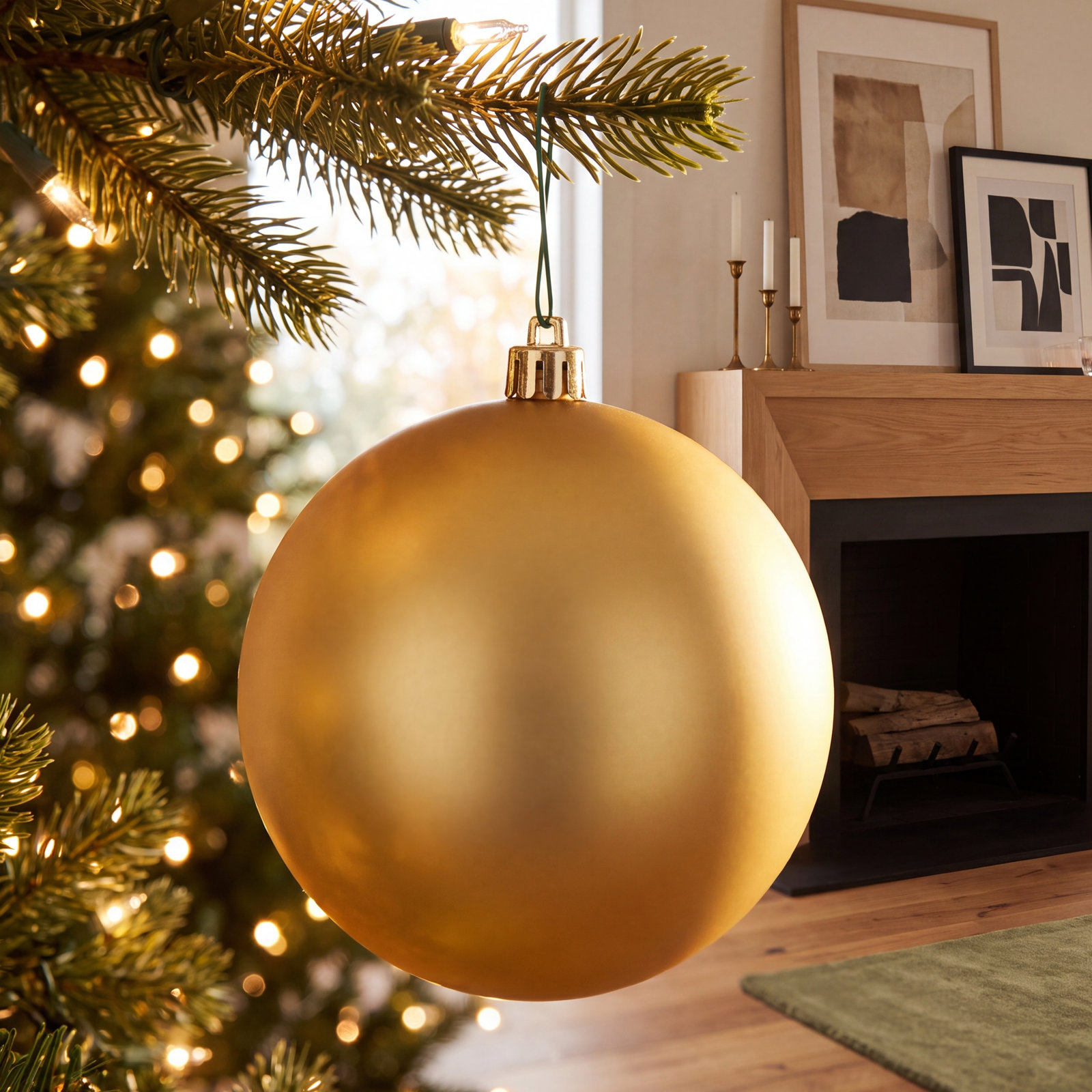 Holiday Décor Ball Ornament, Gold