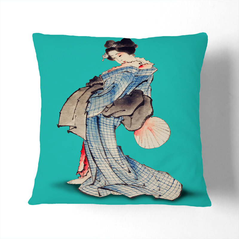 Geisha Square Throw Cushion, 55cm H x 55cm W x 20cm D