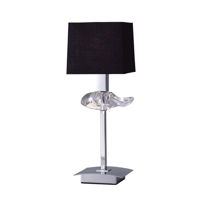 Metal Table Lamp, Polished Chrome/Black