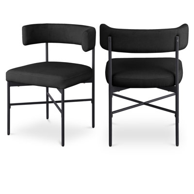 Klaidi Linen Textured Fabric Dining Chair
