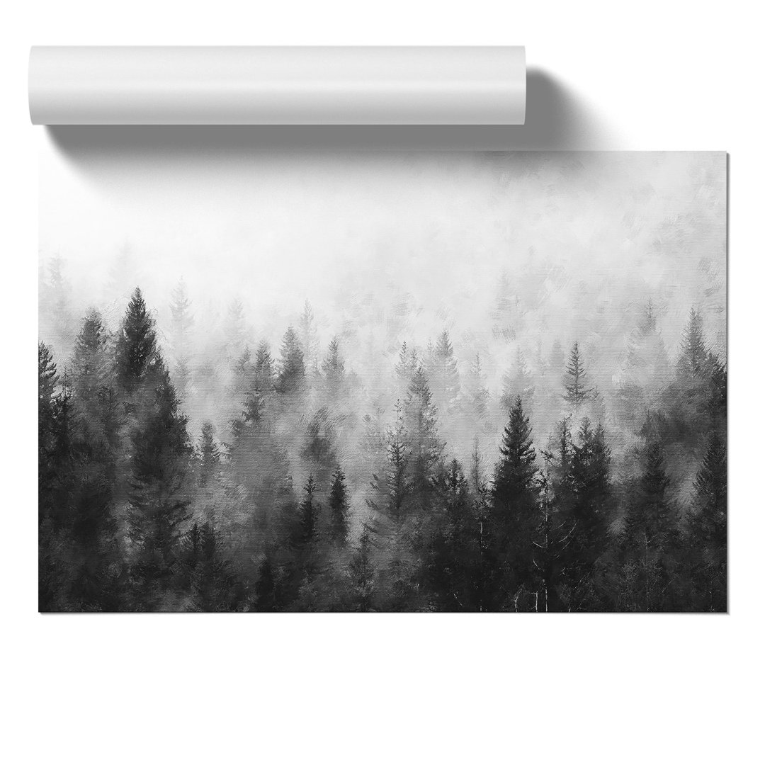 The Misty Forest Painting - Frameless Print