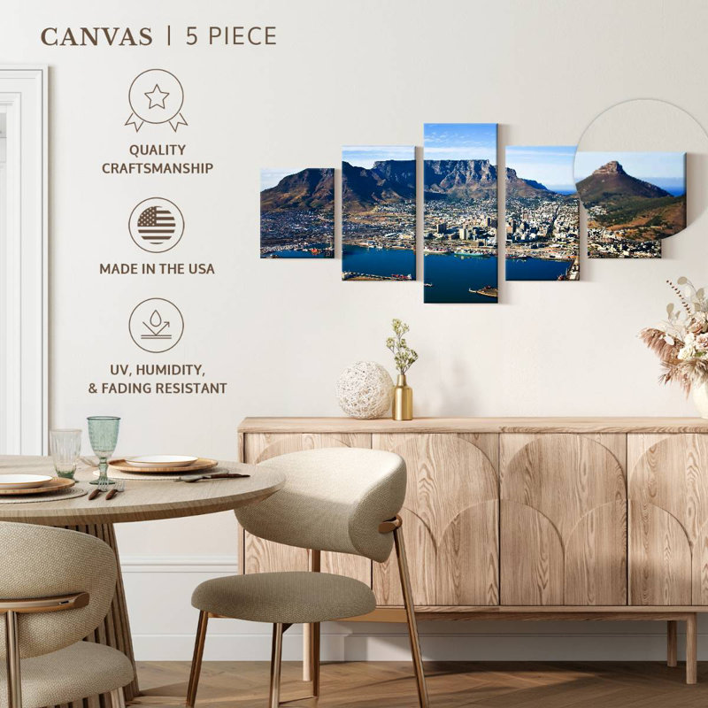 Cape Town Aerial View, 24" H x 55" W