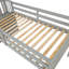 Lit mezzanine avec escalier, gris-733197109