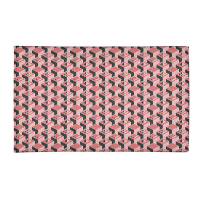 Tapis rose/noir skyscrapers