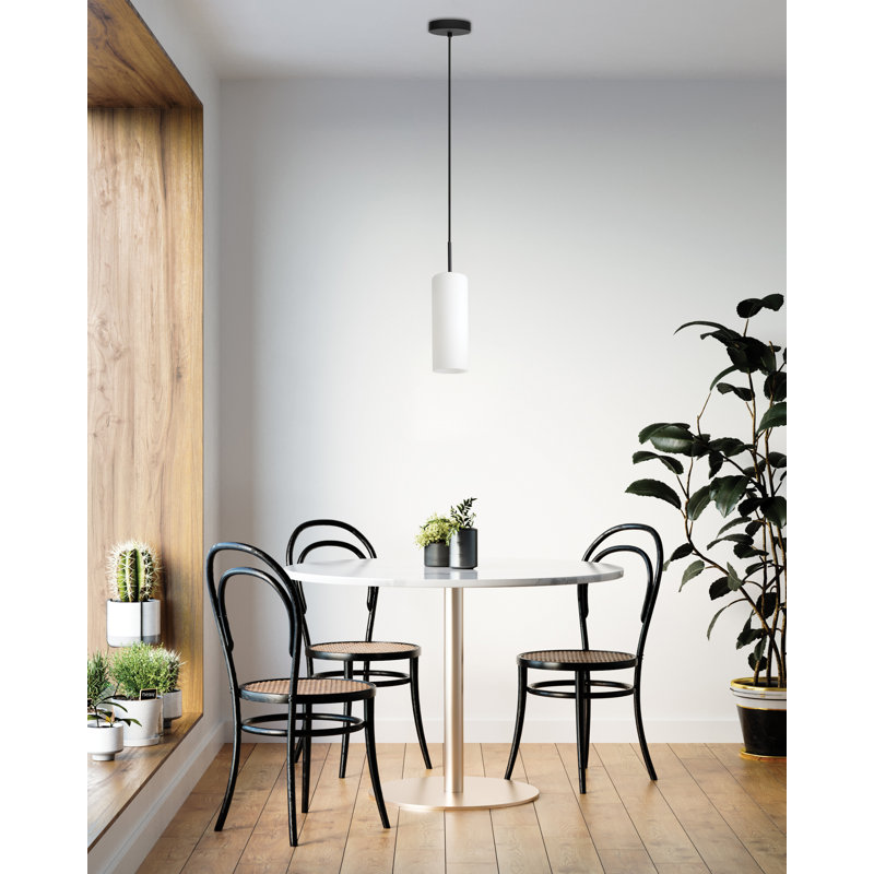 Troy 1 - Light Structured Black Single Pendant