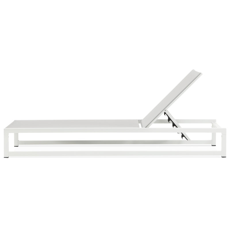 Outdoor Chaise Lounge 2 - Piece With 5 Level Adjustment, Aluminum And , 400 Lbs Capacity, Comfortable Lying Relaxing Lounge, Adjustable, Frame  For Poolside Beach, Space Saving