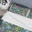 Fleurs abstraites sur fond gris - ensemble de housse de couette Cabin & Lodge-137919853
