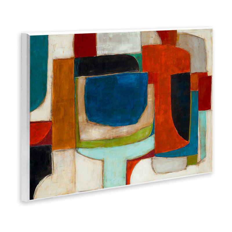 Art abstrait géométrique cubique par Kippi Leonard, H 10 po x l 15 po