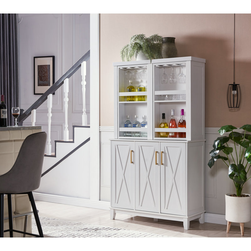 Brierfield 37.8'' Bar Cabinet, White