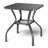 Merlene Powder-Coated Steel Frame Black Patio Side Table, Weather Resistant Outdoor Square End Table