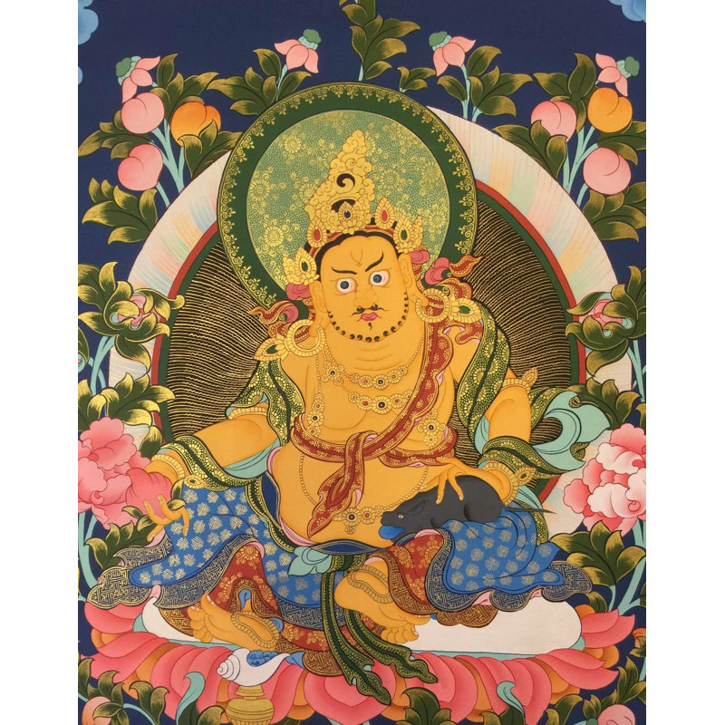 Dzambala (Thangka sans brocart) | Gouache et acrylique