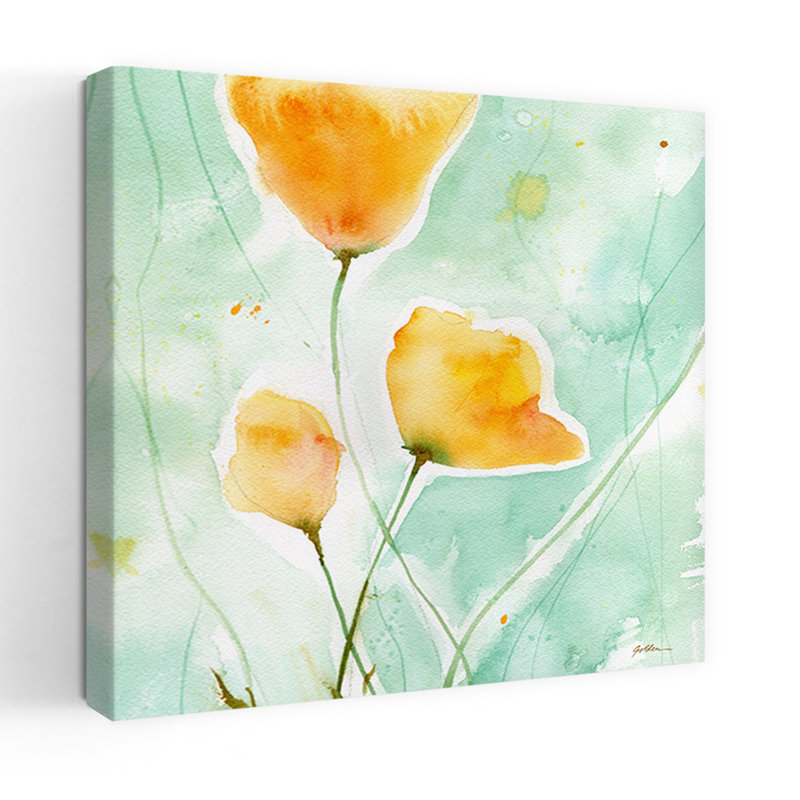 Art de fleur de coquelicot précieuse, H 18 po x l 18 po