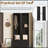 Elegant Free Standing Hall Tree Set of 2, Multifunctional 3-IN-1 Entryway Coat Rack with Storage and Seating, Vintage Black Handles, Ideal for Modern Homes-117737970