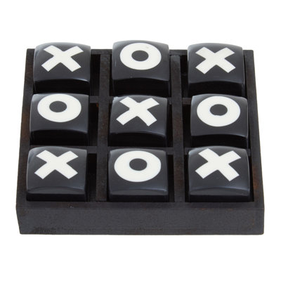 Carmilla Ebern Designs 2 Player Buffalo Bone Tic Tac Toe