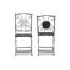 Chaise d'appoint de patio Cerasela