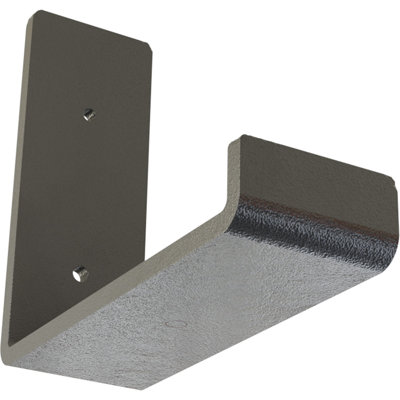 2"W x 6"D x 5 1/2"H Steel Hanging Shelf Bracket, Hammered Gray