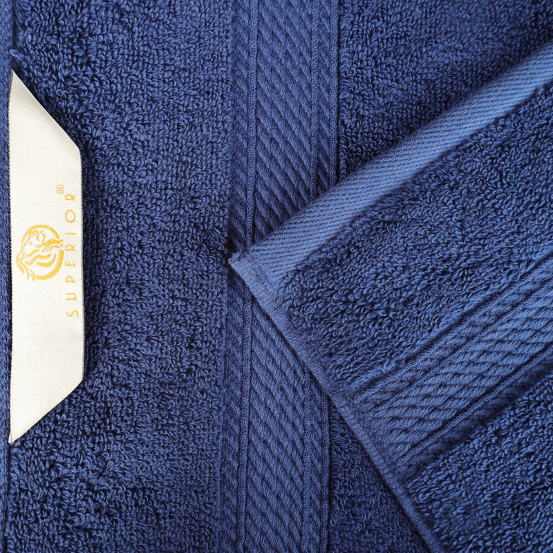 Ensemble de 8 serviettes en coton de qualité égyptienne 800 g Renata , Marine
